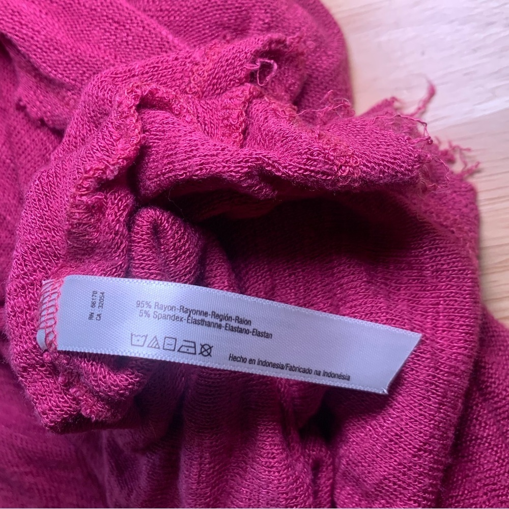 Free People Pink Long Sleeve Layering Shirt Size Small - Picture 6 of 11